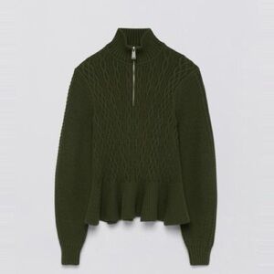 Simkhai Susanna Peplum Polo Sweater